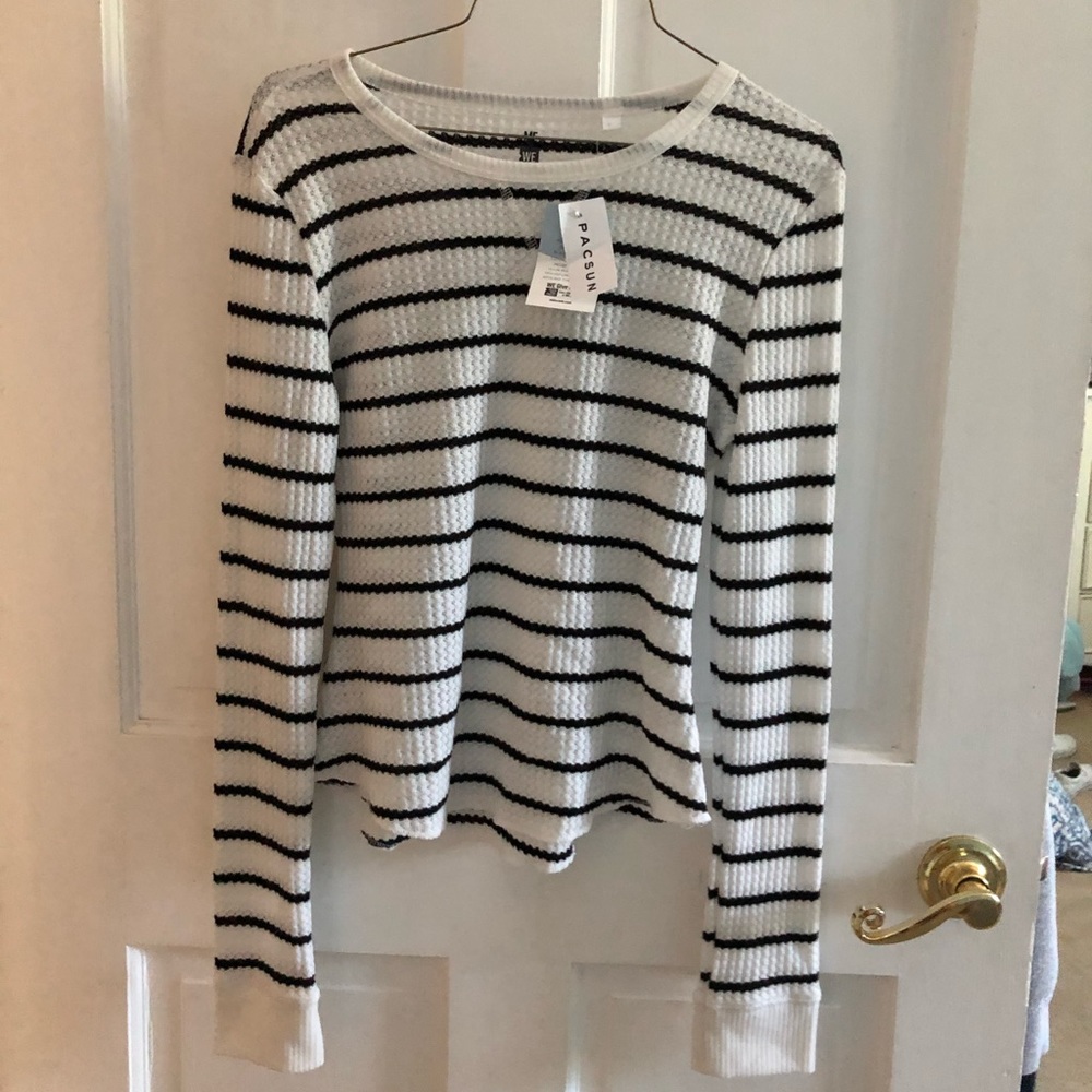 me to we striped top